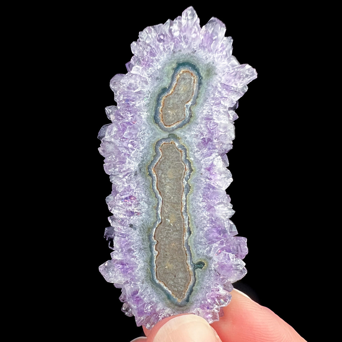 Large Flower Amethyst Stalactite Slice