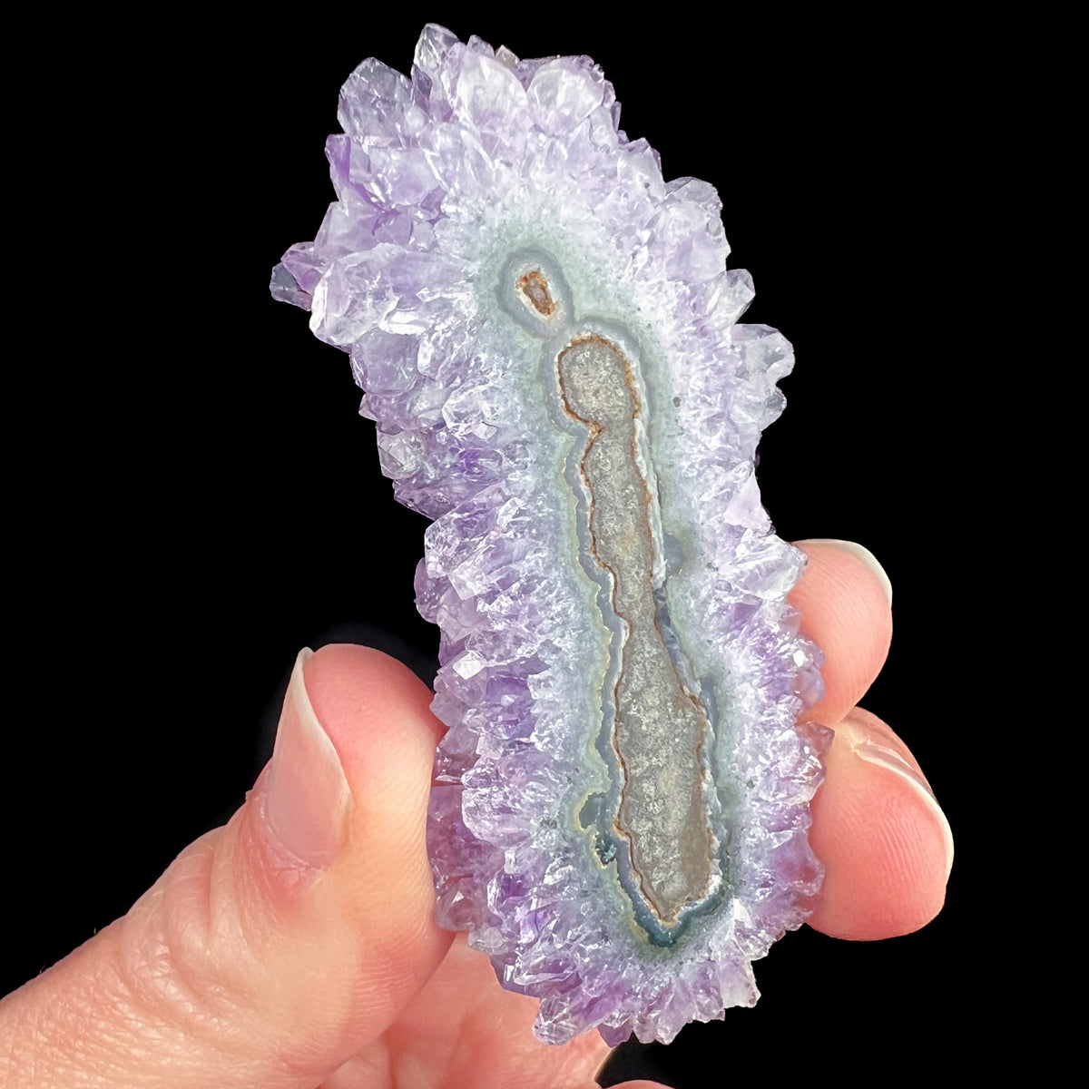 Amethyst Stalactite Flower Slice