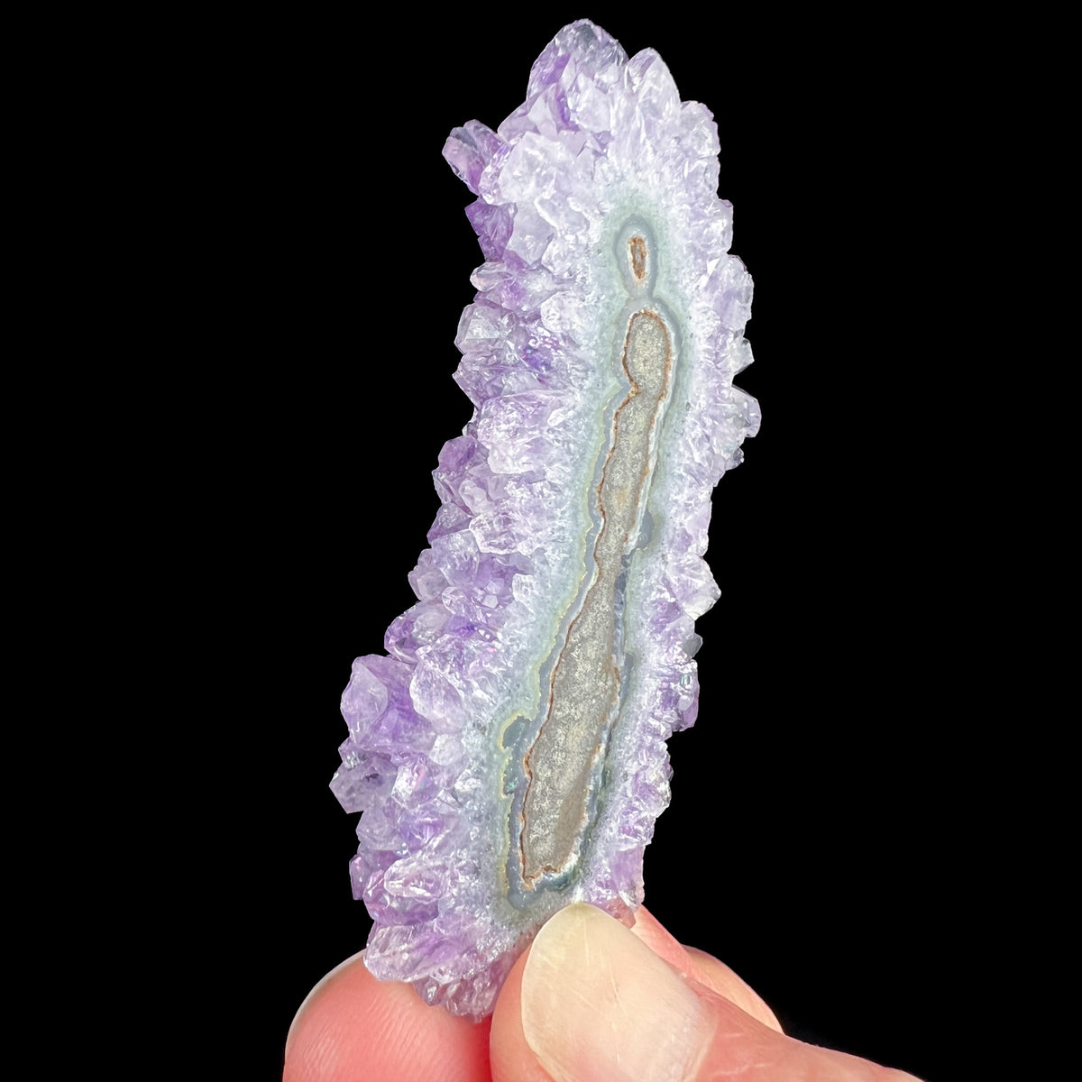 Purple Amethyst Crystals on Stalactite Flower