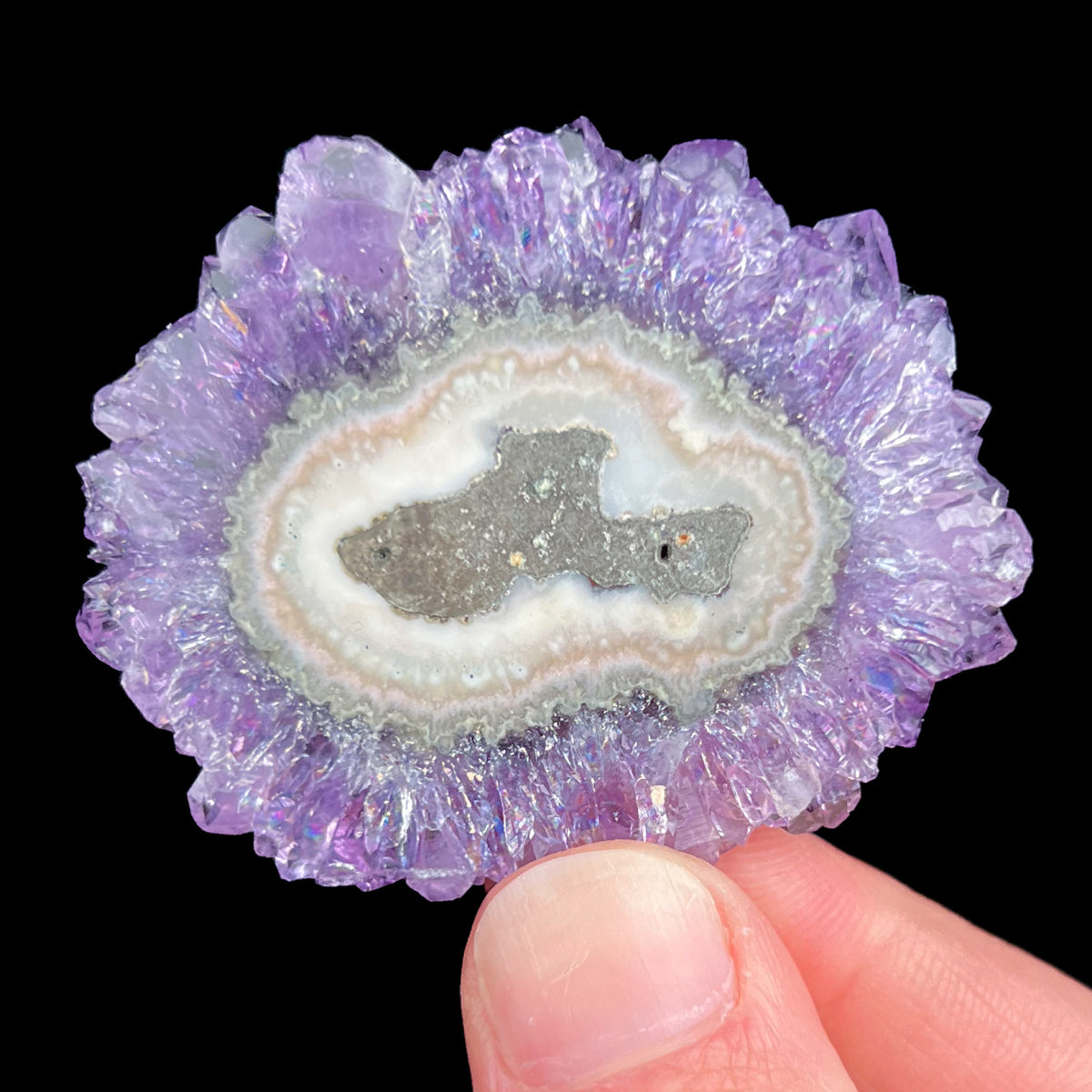 Amethyst Stalactite Slice from Brazil