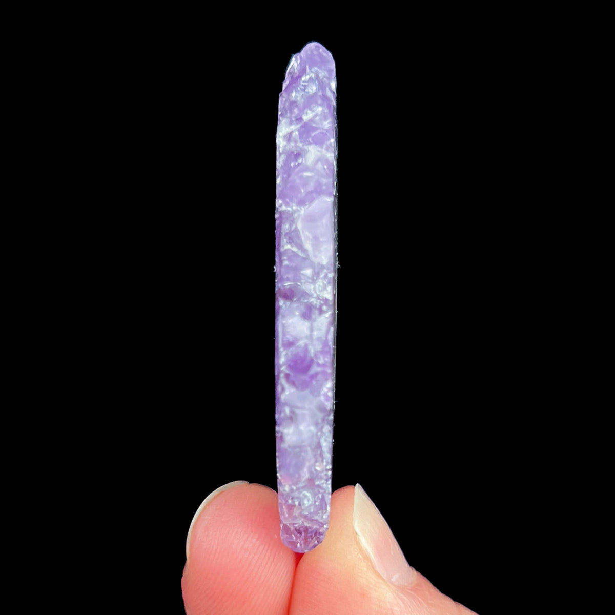 Side View of Amethyst Flower Slice