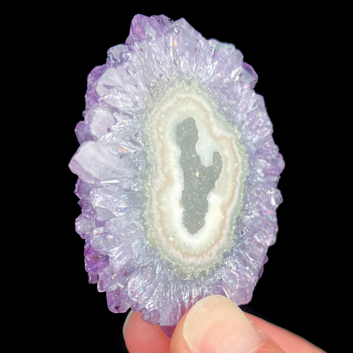 Polished Amethyst Flower Slice