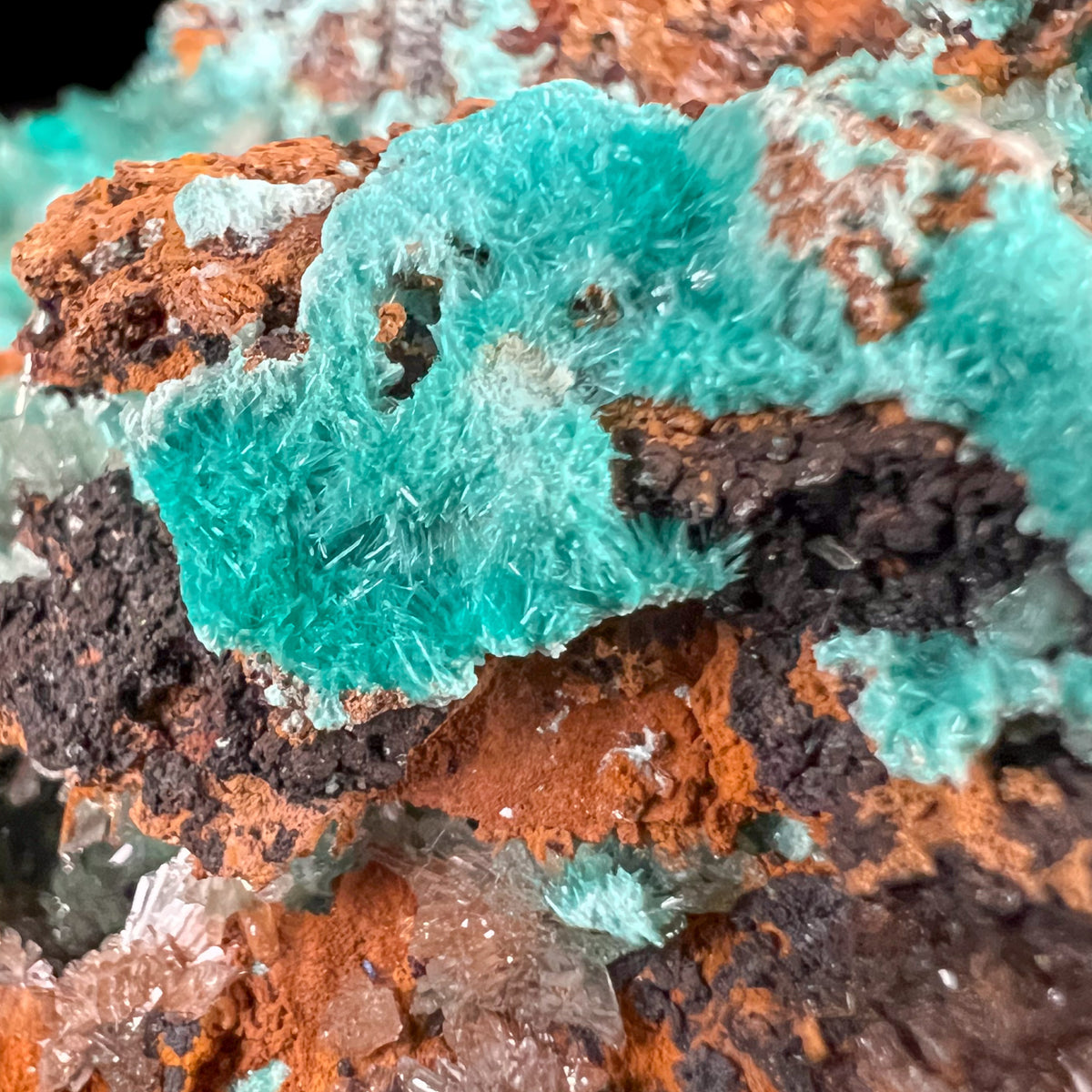 Close Up of Aurichalcite Crystals