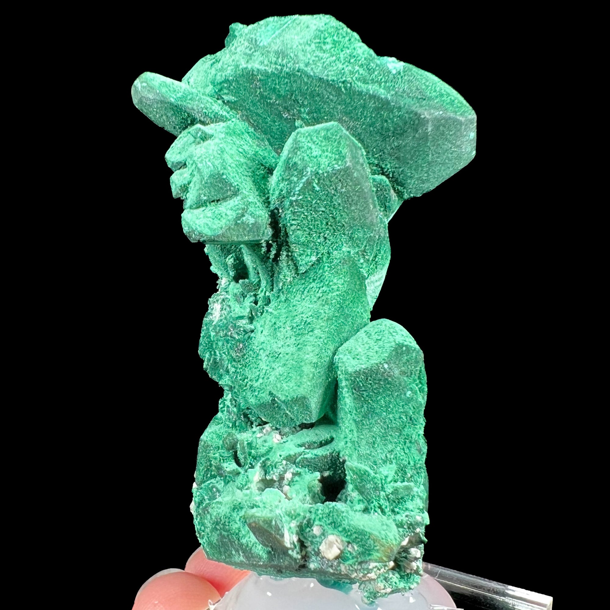 Malachite after Azurite Pseudomorph crystal from Milpillas Mine, Mexico