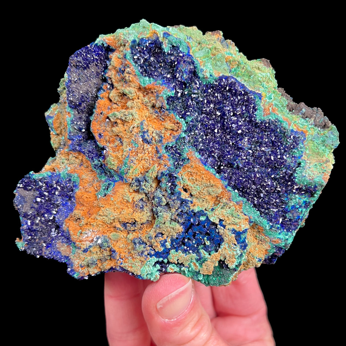 Azurite with Malachite Crystal Specimen from China