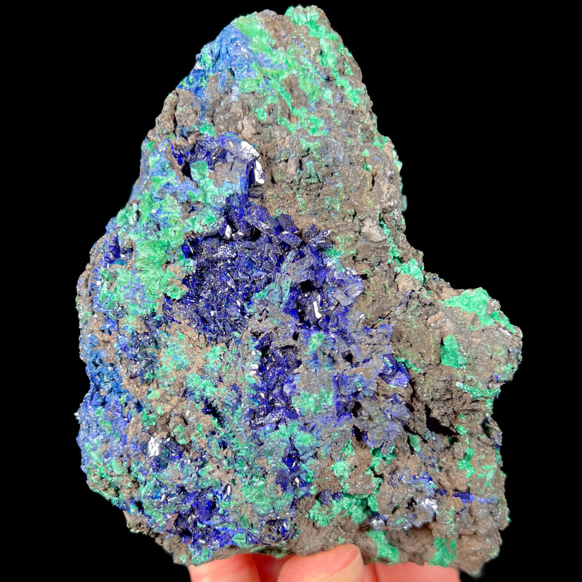 Large Azurite with Malachite Mineral Specimen from Anhui Province, China