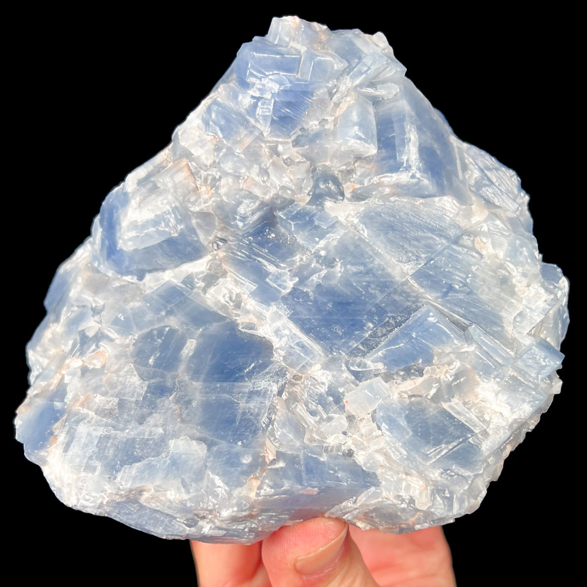 Raw Blue Calcite Crystal Specimen 