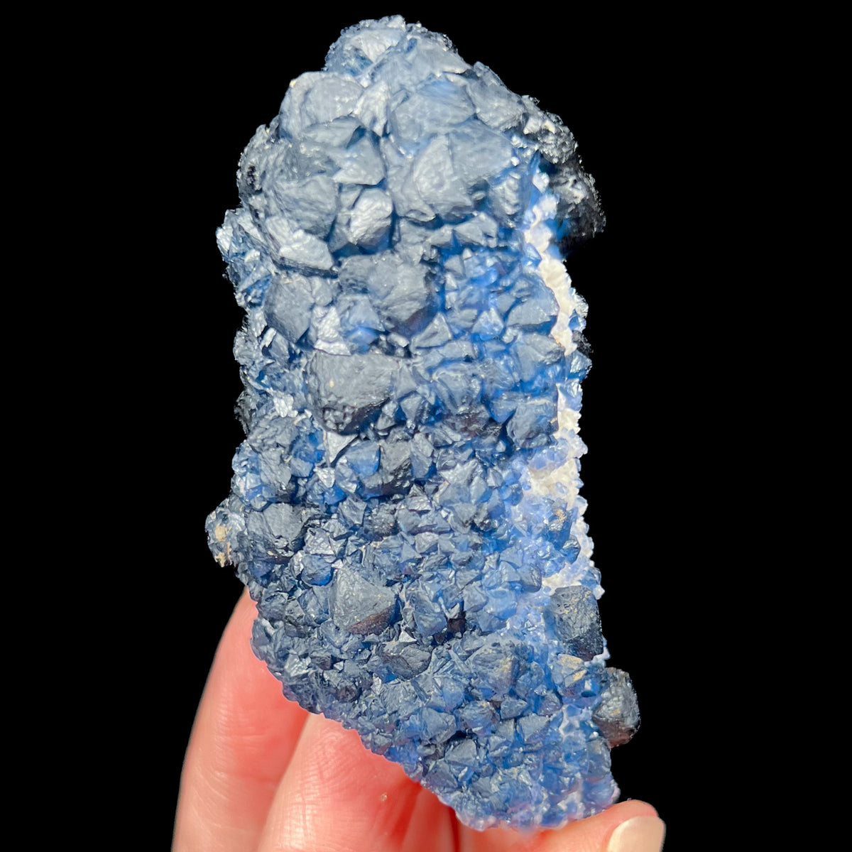 Blue Fluorite on White Quartz from Huanggang Deposit, China