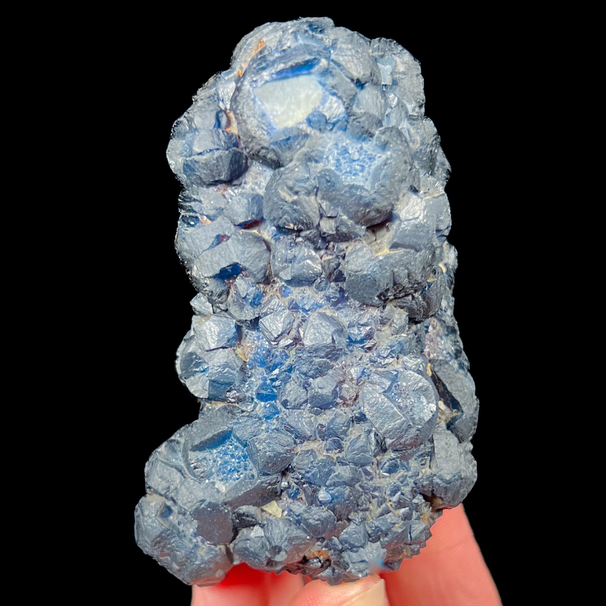 Blue Fluorite Crystals on Quartz from Inner Mongolia, China