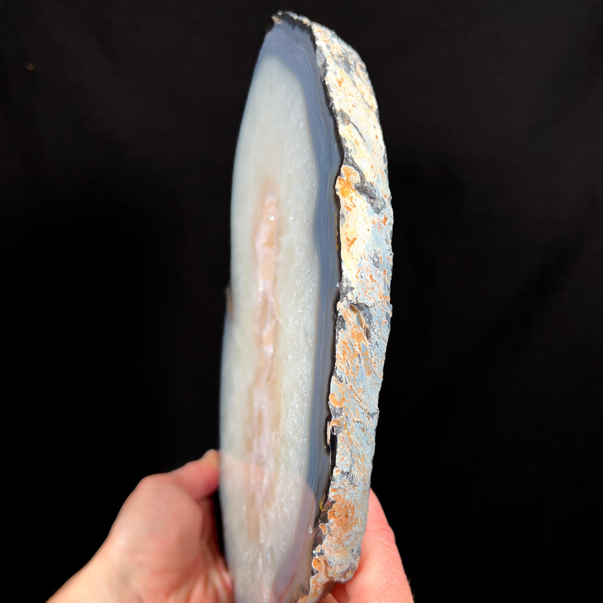 Side View of Thick Agate Slab