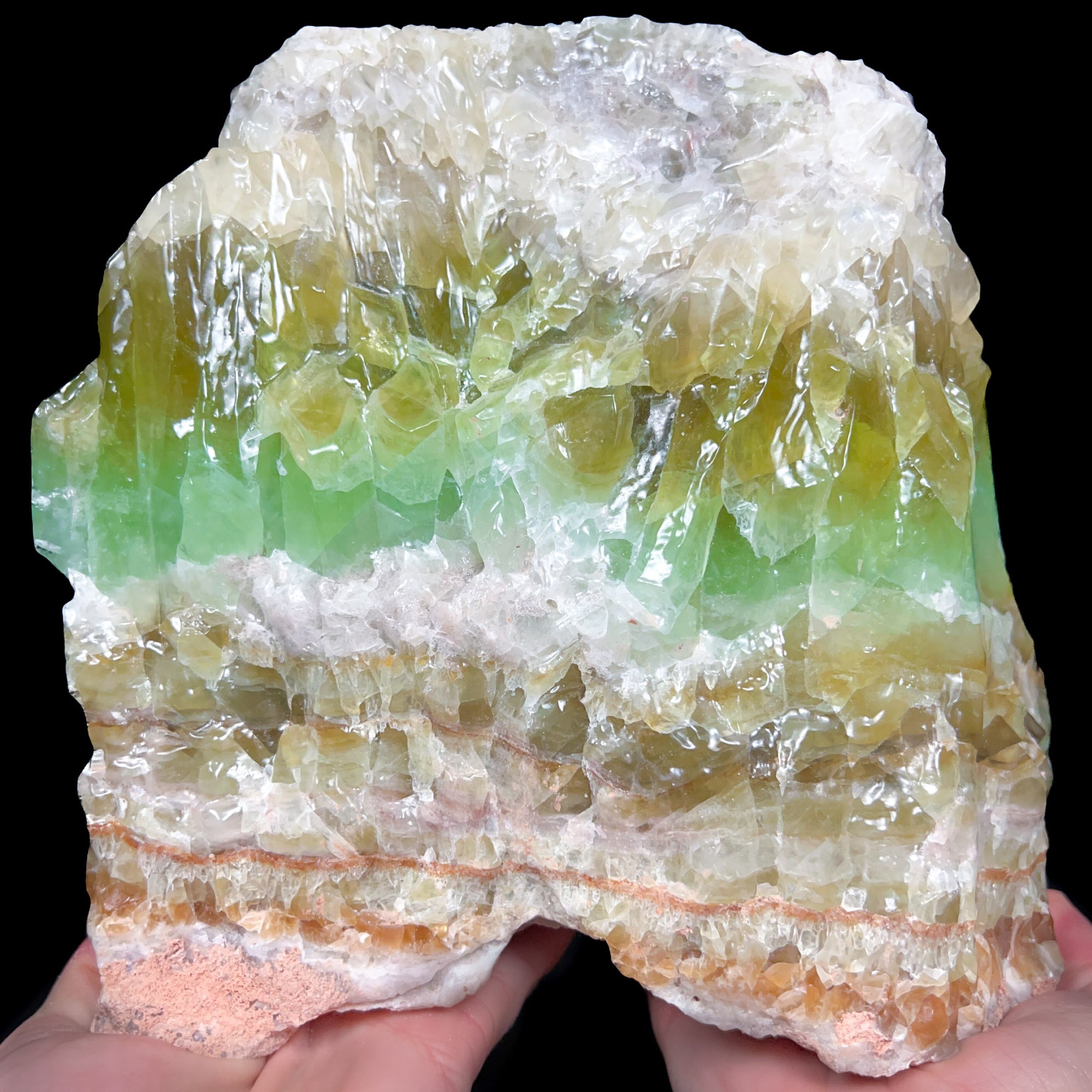 Extra Large Green Calcite Mineral Specimen from Mexico
