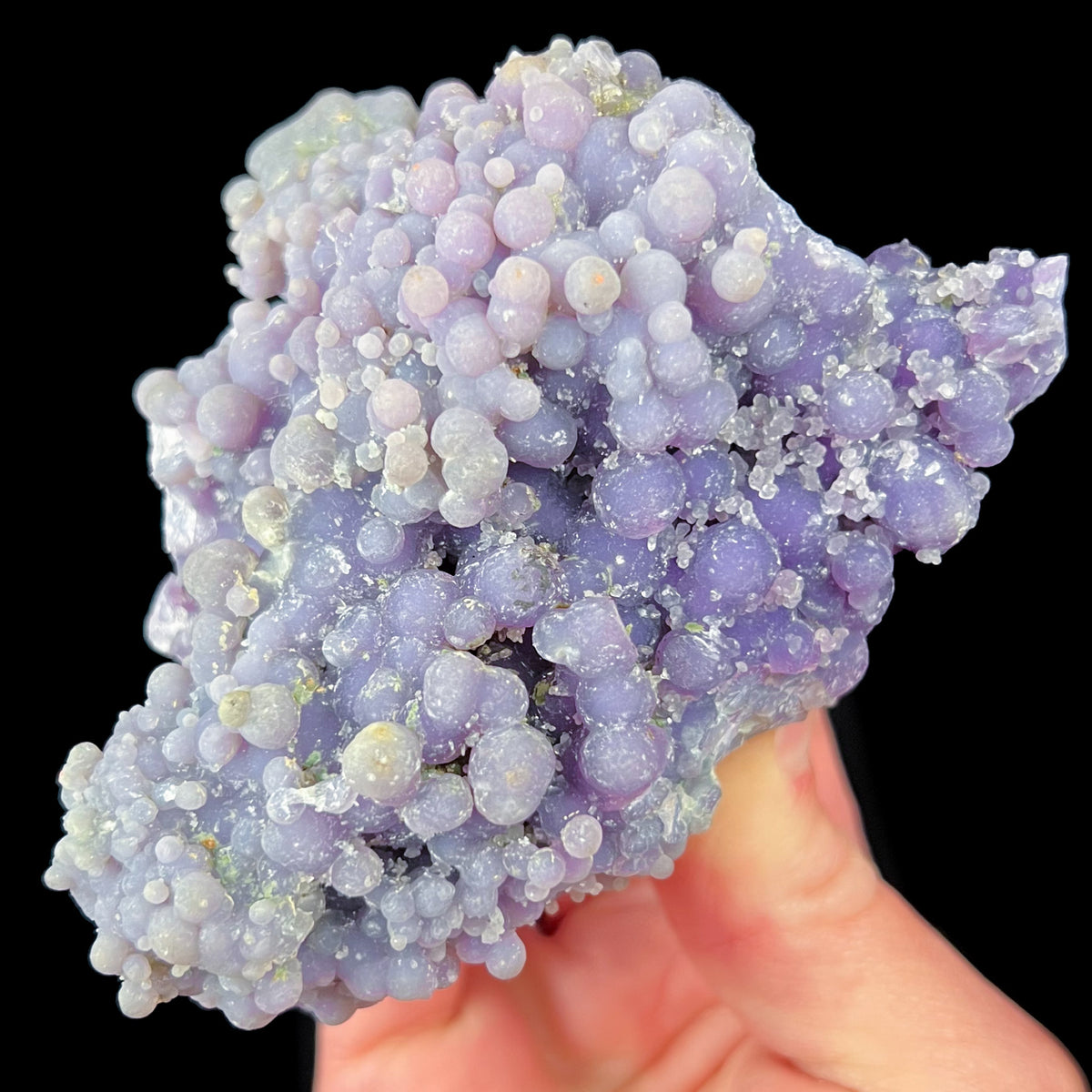 Purple Spherical Crystals of Grape Chalcedony, Grape Agate