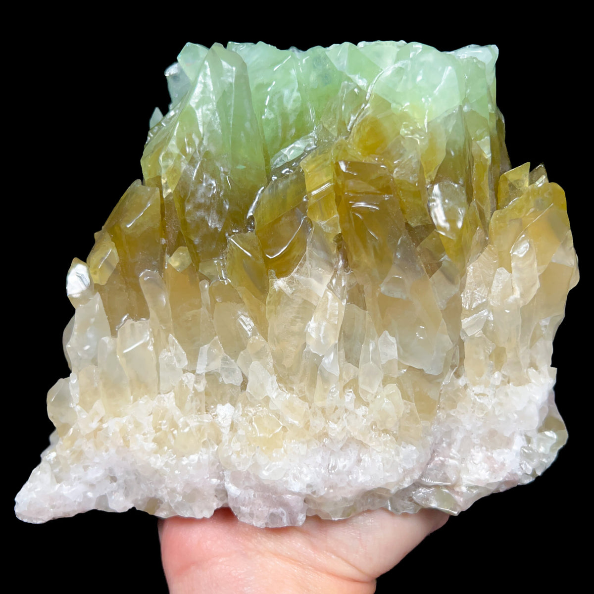Large Green Calcite Crystal Specimen from Mexico