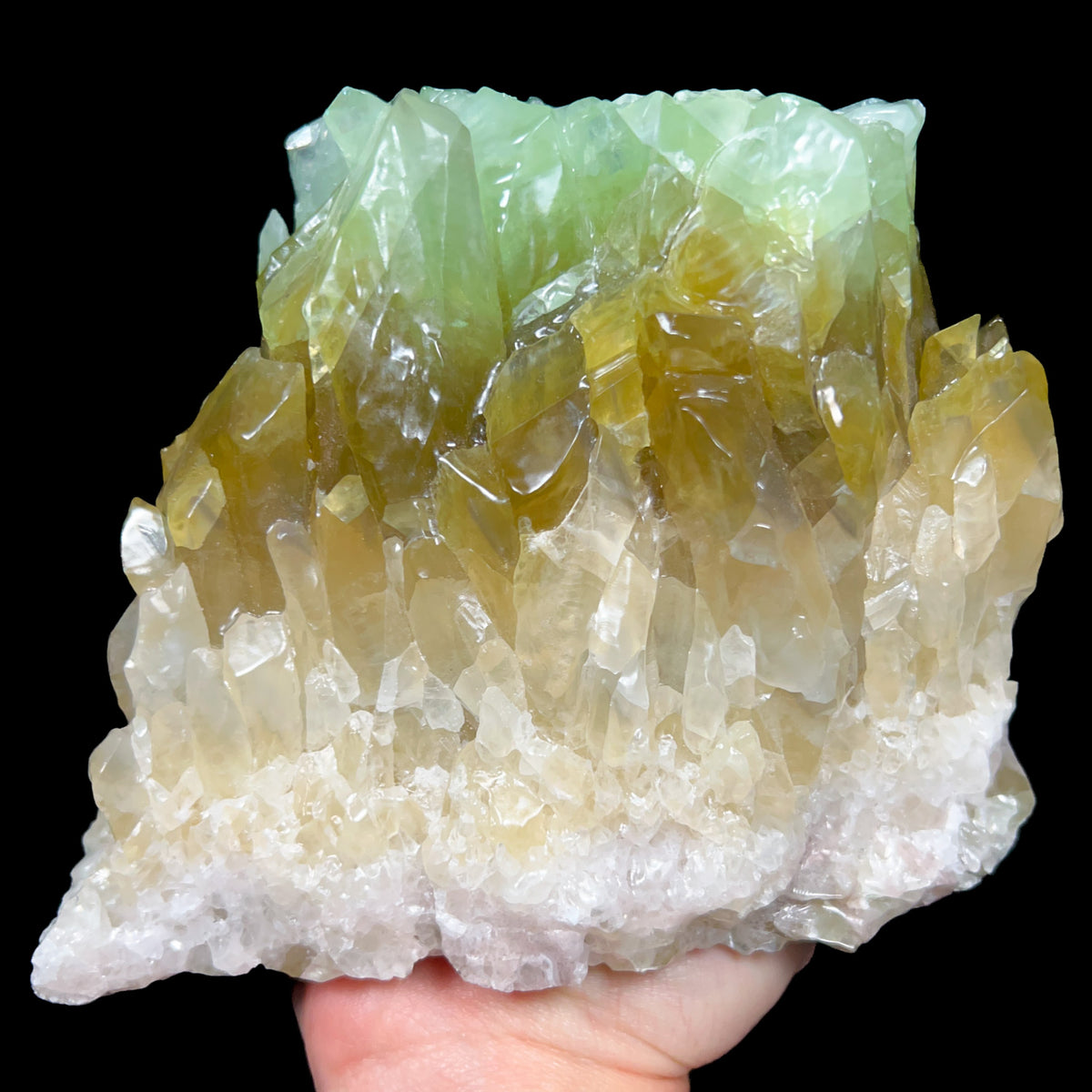 Large Green Calcite Mineral Specimen from Mexico