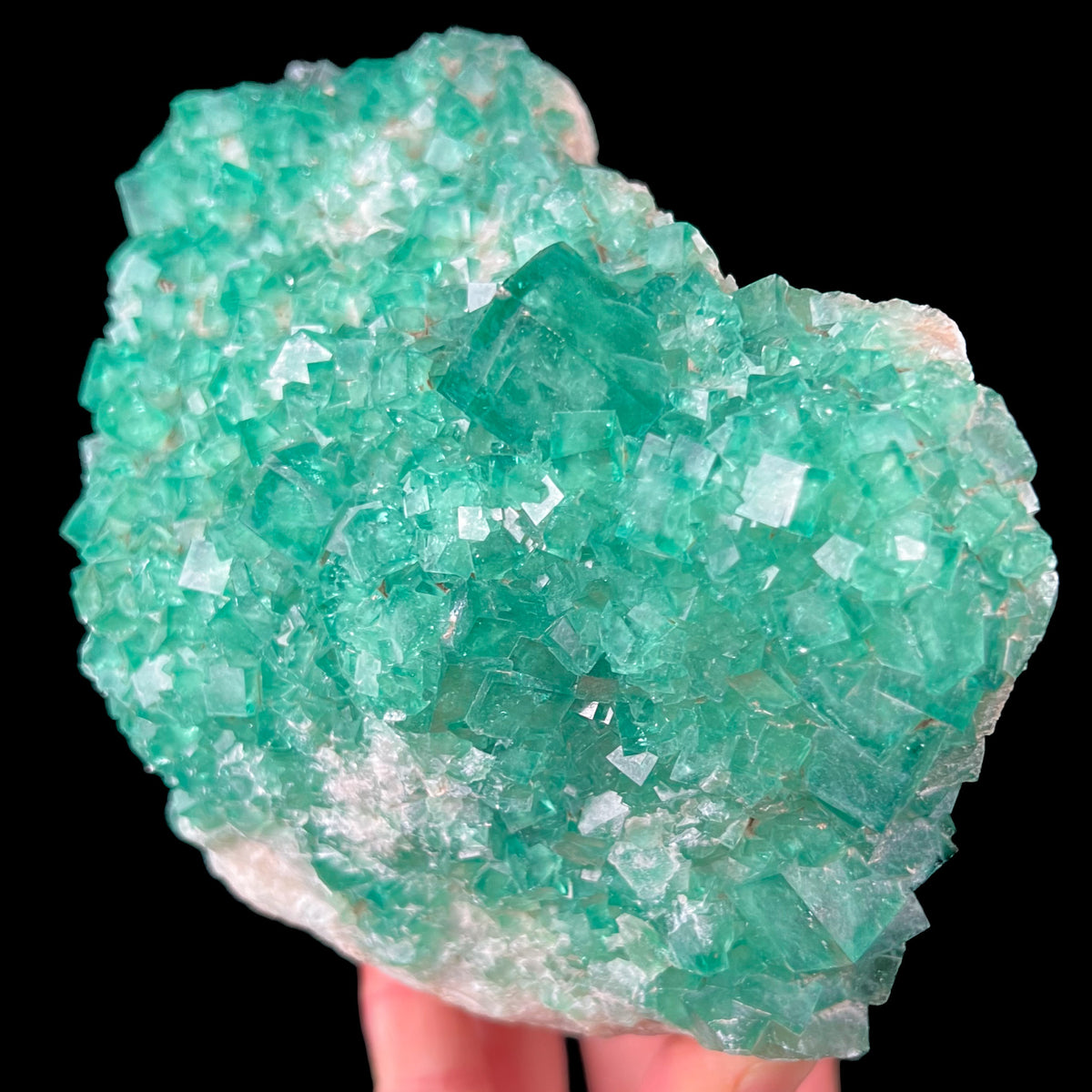 Green Crystal Cubes of Fluorite