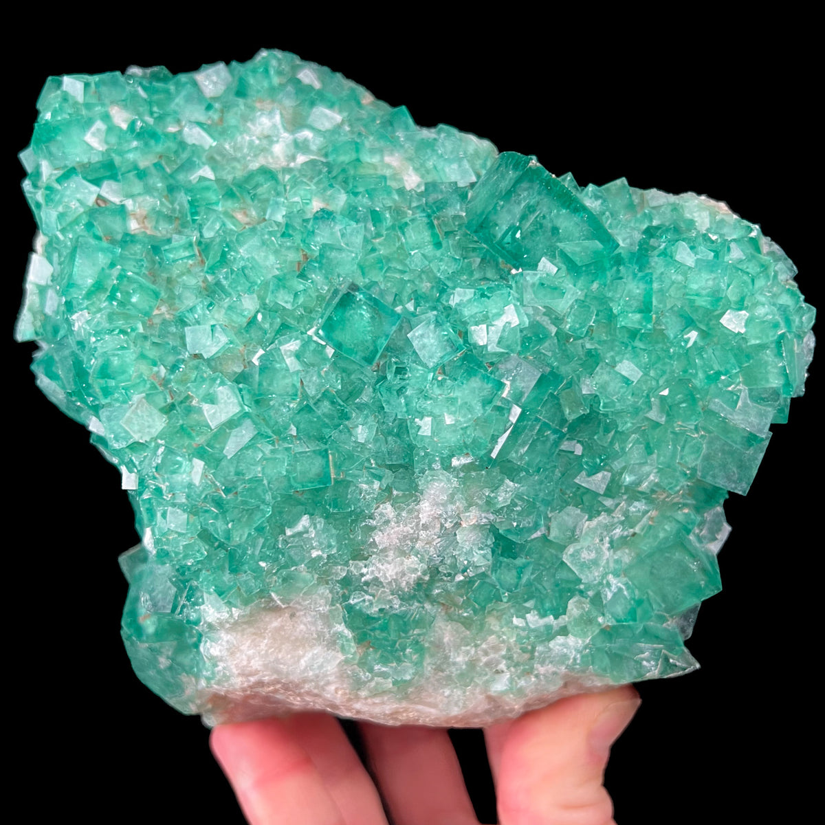 Green Fluorite Cubic Crystal Specimen