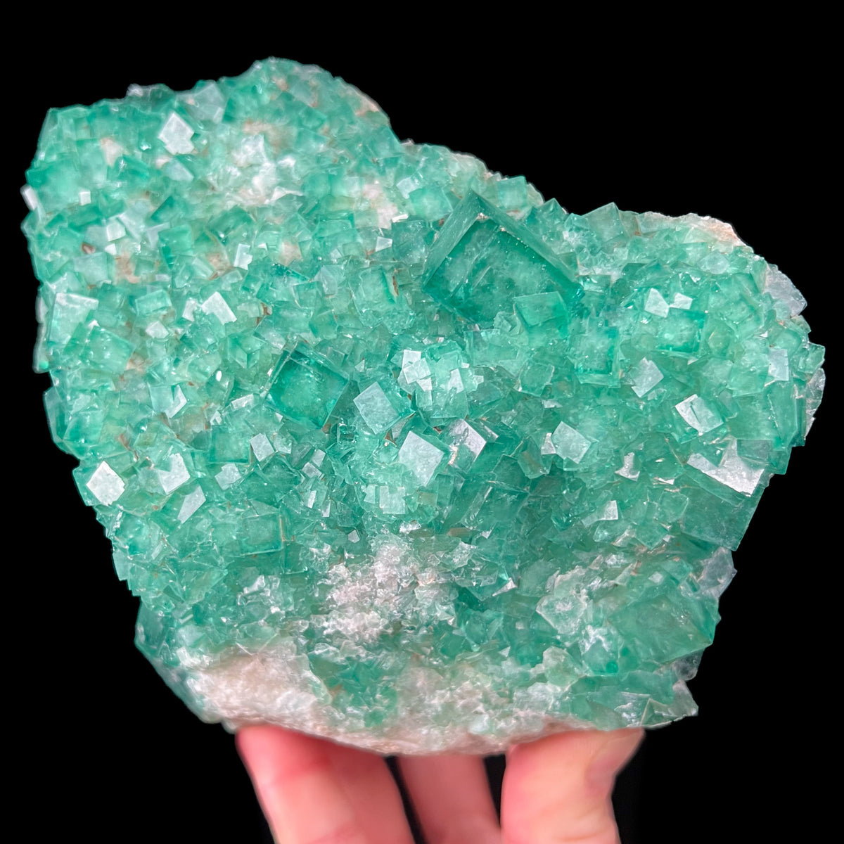 Green Fluorite Crystal Cubes