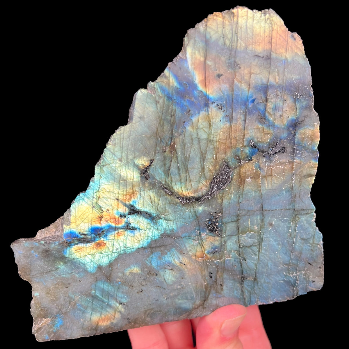 Labradorite Stone Specimen Displaying Schiller