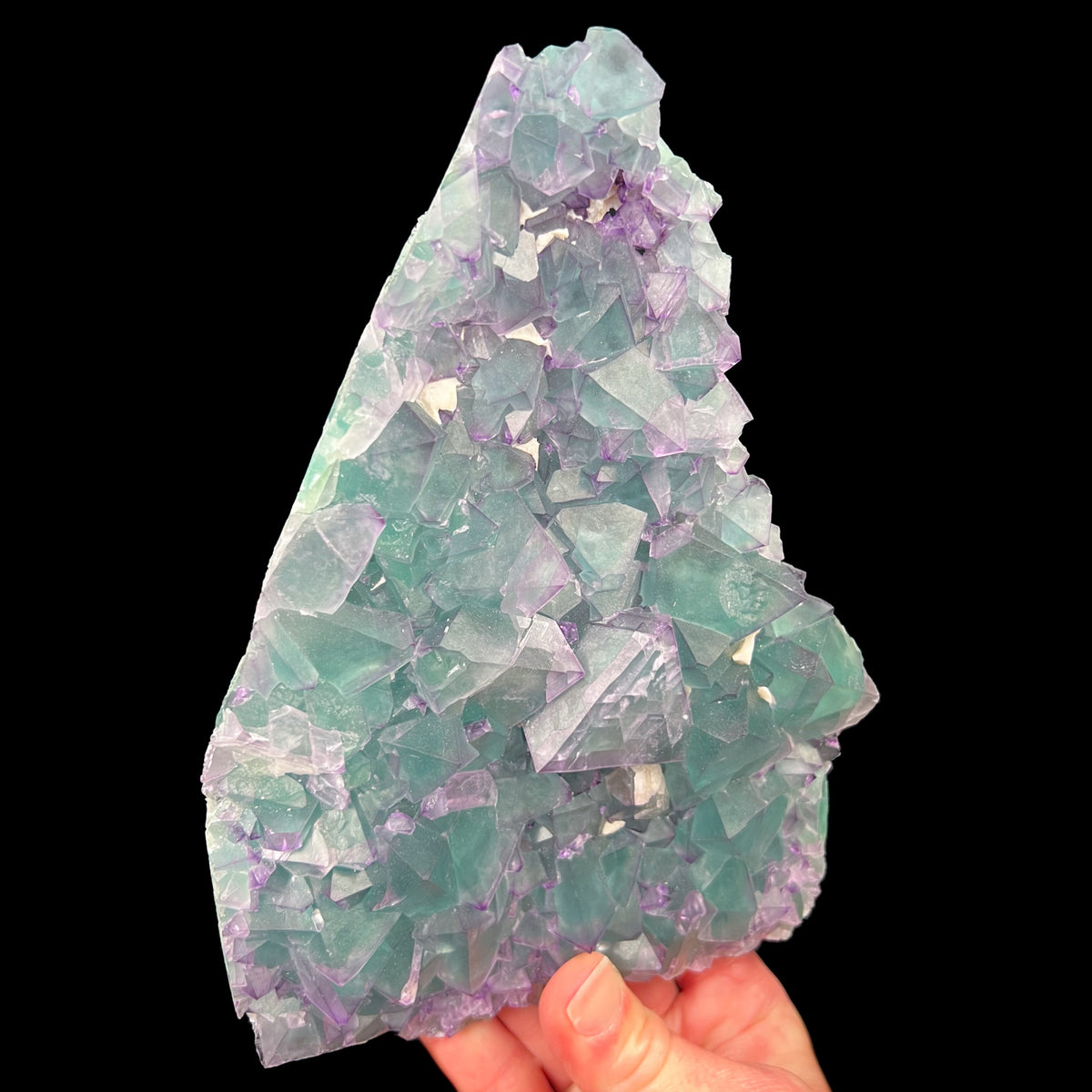 Purple and Green Fluorite Octahedrons