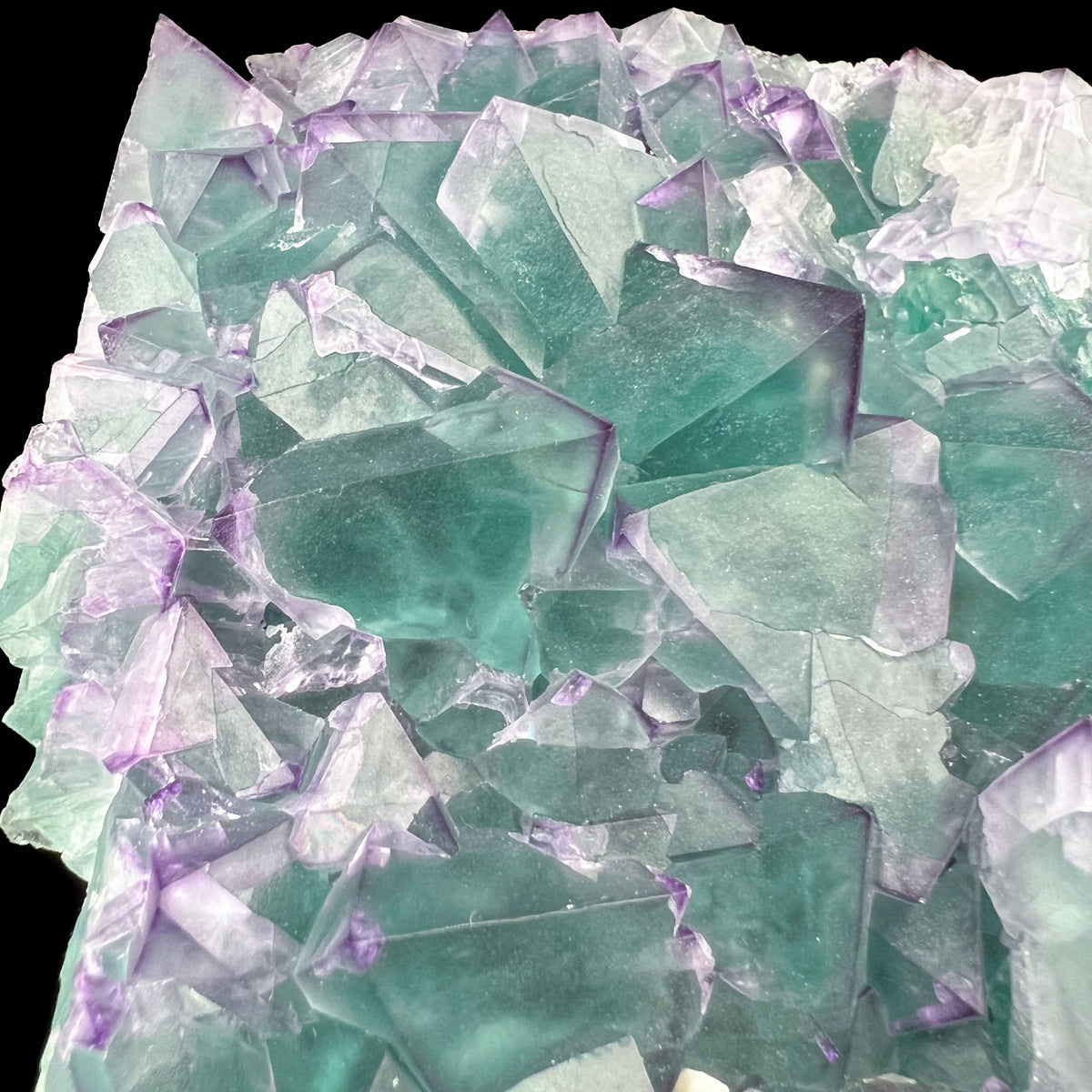 Purple and Green Fluorite Octahedrons from China