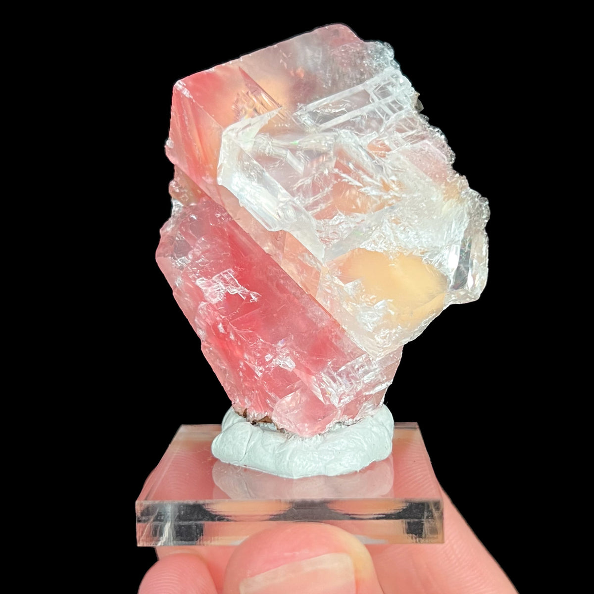 Calcite with Mesolite from India