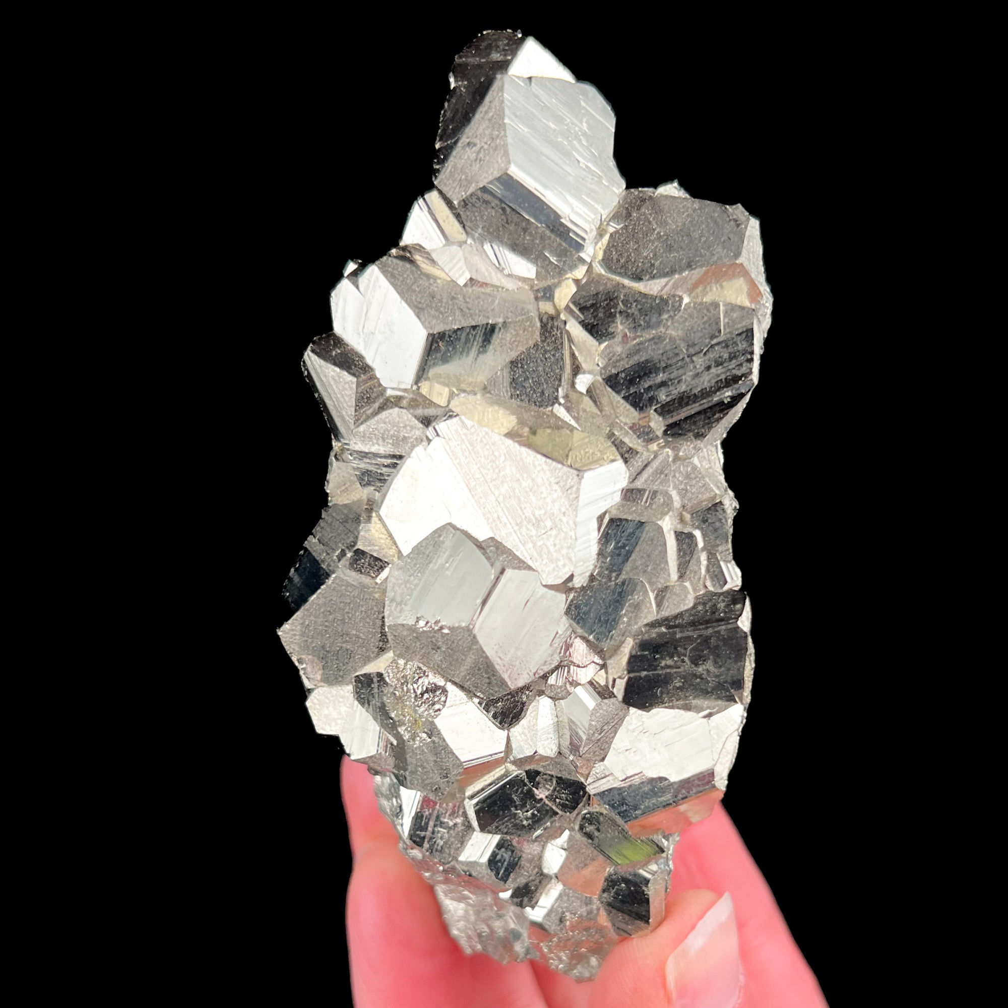 Pyrite Mineral Specimen with Pyritohedron Crystals