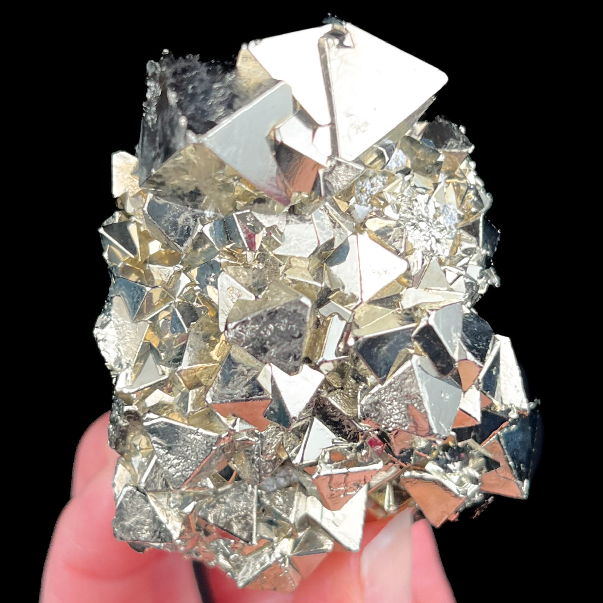 Pyrite Octahedron Crystal Specimen from Peru