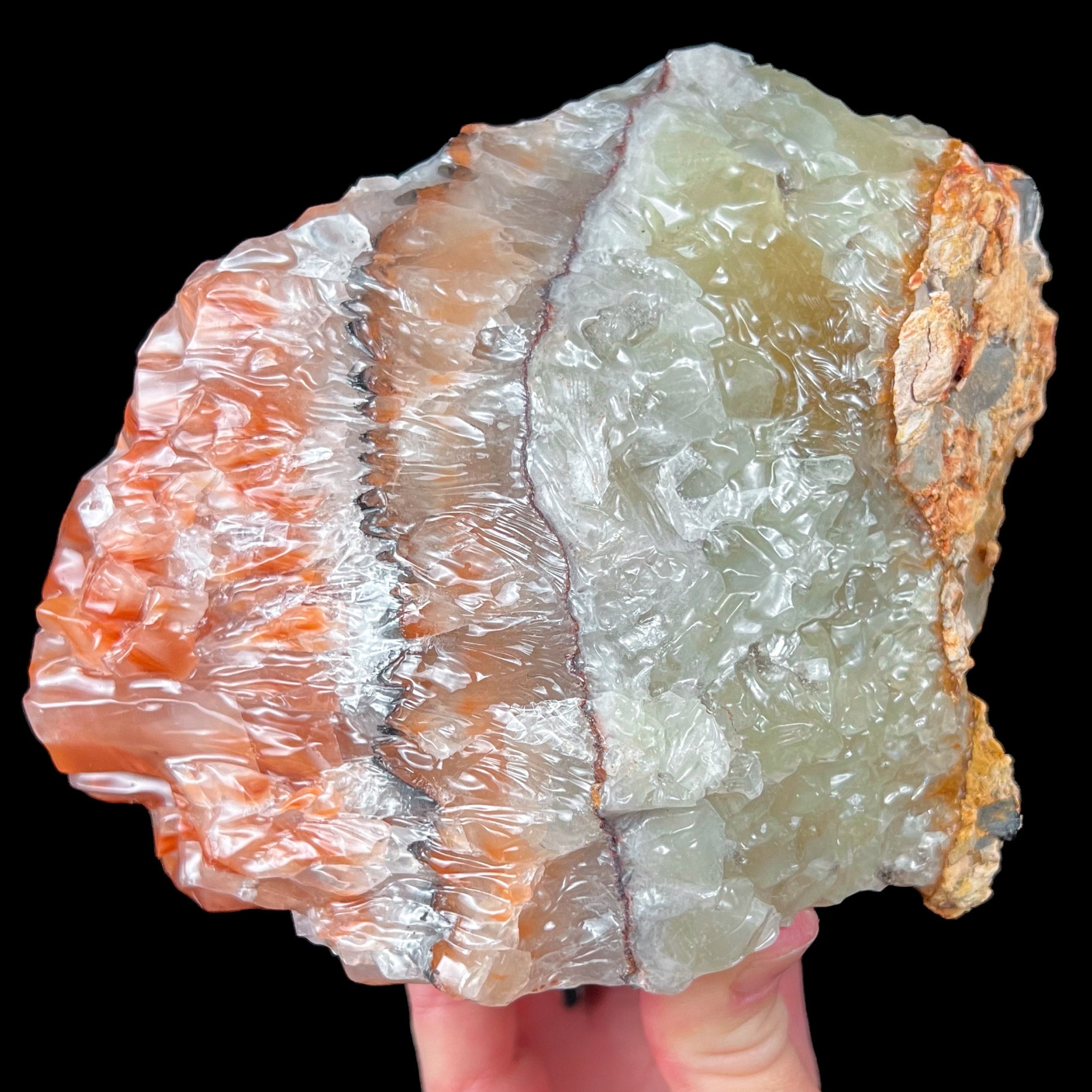 Multi-colored Raw Calcite Mineral Specimen from Mexico