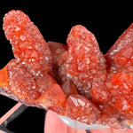 Close Up of Red Quartz Crystals on Red Quartz