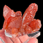 Red Quartz Crystal Cluster from Tinejdad, Morocco