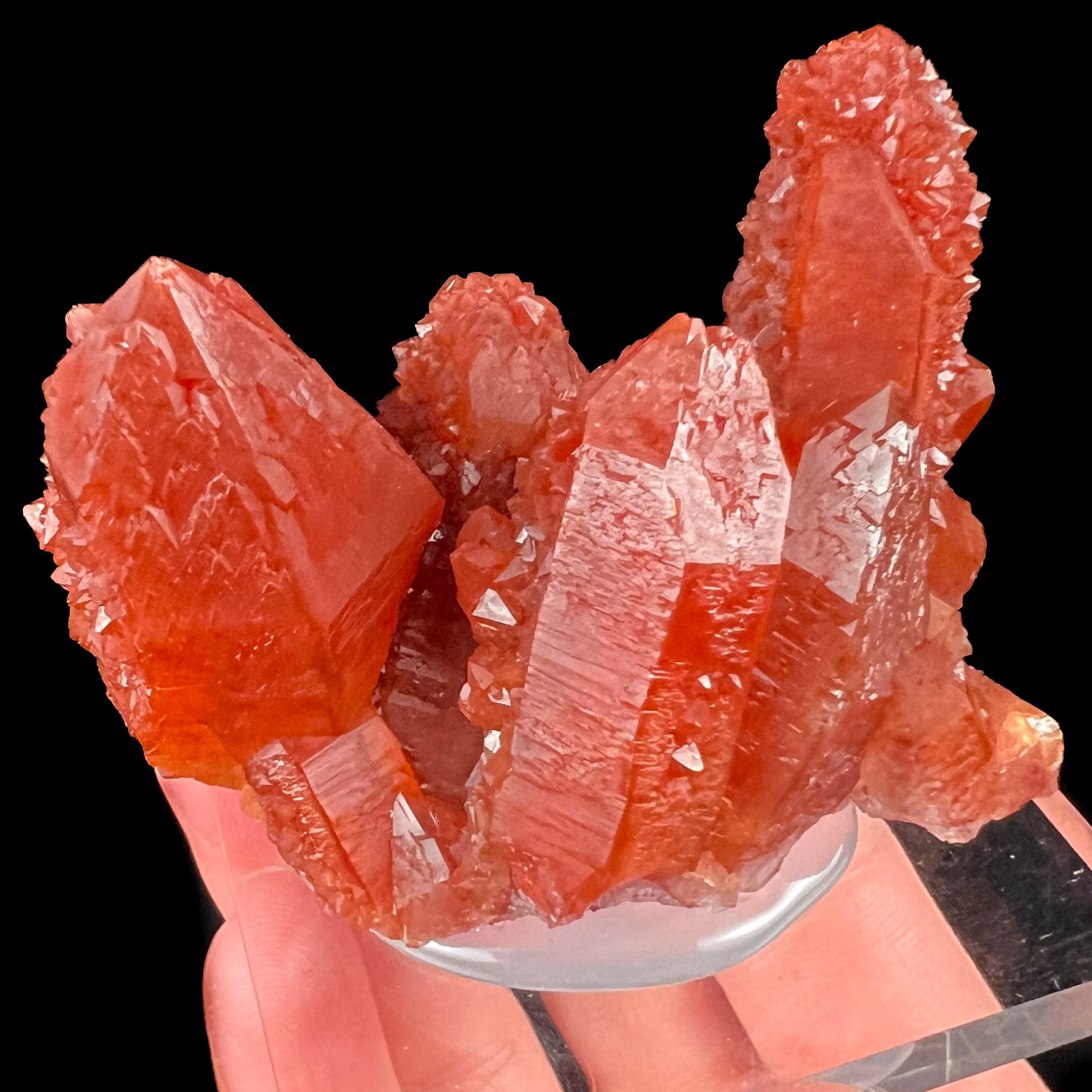 Red Quartz Crystal Cluster from Morocco