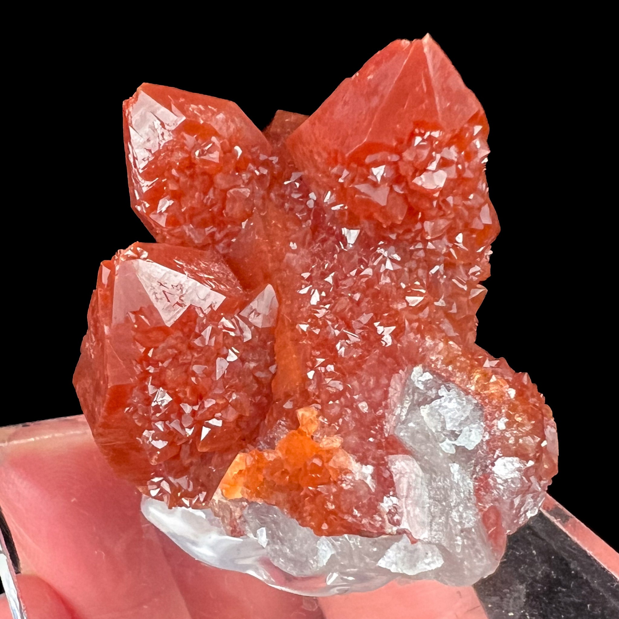 Red Quartz Crystal Cluster