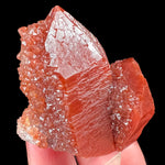 Red Quartz Crystals on Red Quartz from Morocco