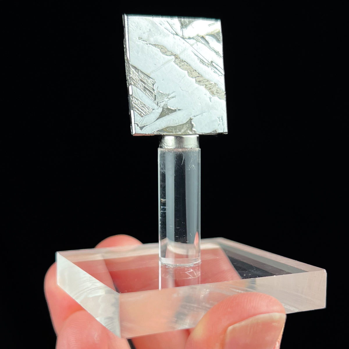Seymchan Meteorite Slice on Magnet Display Stand
