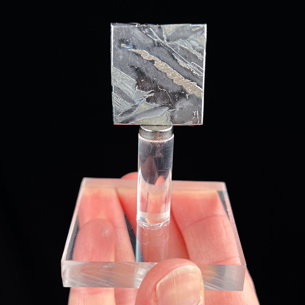 Seymchan Meteorite Slice on Magnet Display Stand