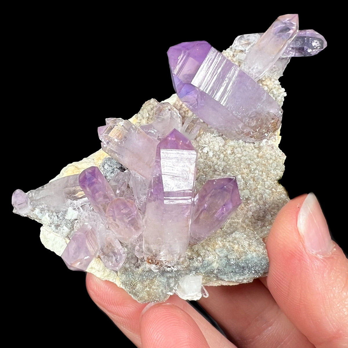 Amethyst Crystal Cluster with Drusy Quartz from Mexico